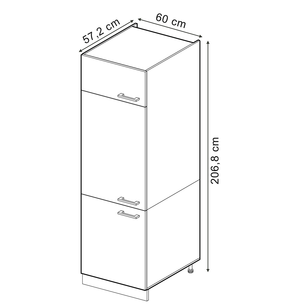 Vicco Armadio frigorifero Calcestruzzo 60 cm