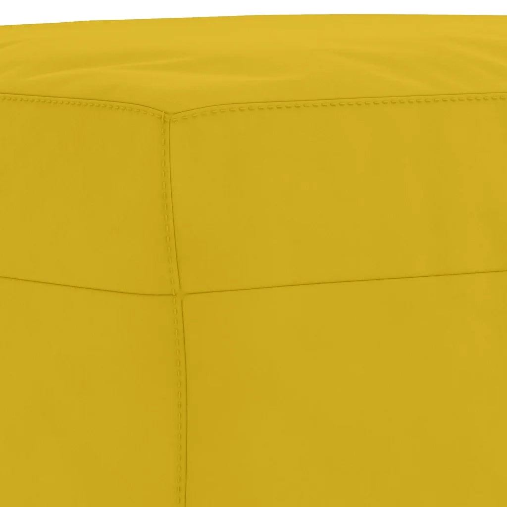 Set di Divani 3 pz con Cuscini Giallo in Velluto