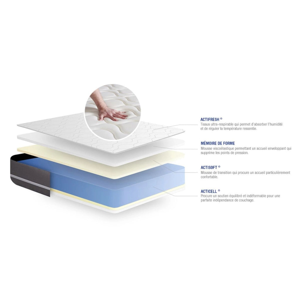 Materasso Actimemo touch 80x200cm - Spessore : 20cm - Memory foam - Bilanciato