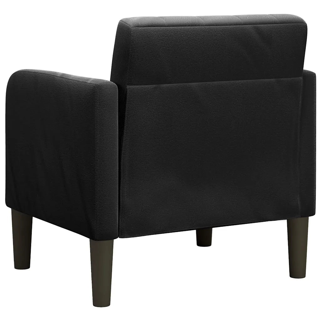 Divano Sedia con Braccioli Nero 54 cm in Velluto 4100583