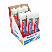 Mapei mapesil ac silicone acetico elastico resistente alla muffa 310 ml 6 pezzi *** colore- bianco antico - 123, conf...