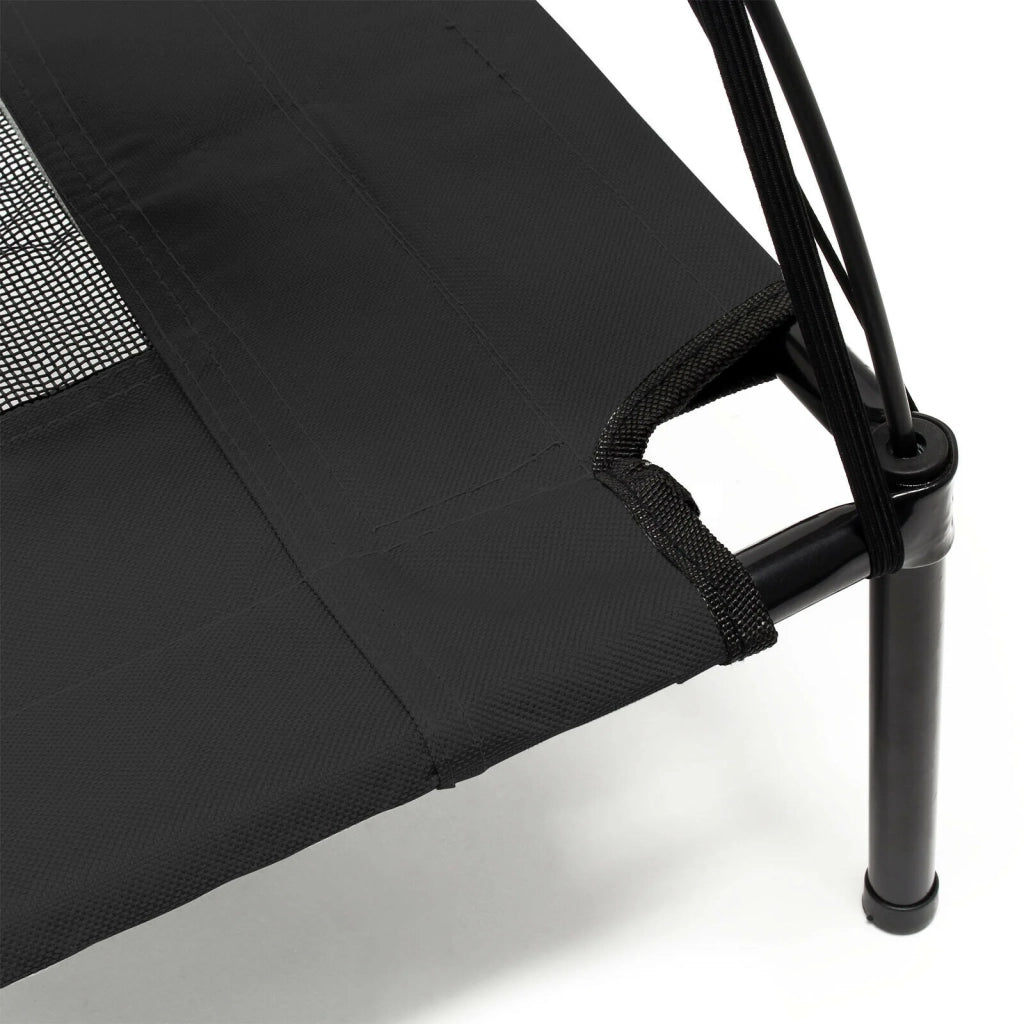 Lettino per cani 122 m 30 kg max letto rialzato protezione solare XL relax nero 16_0000532