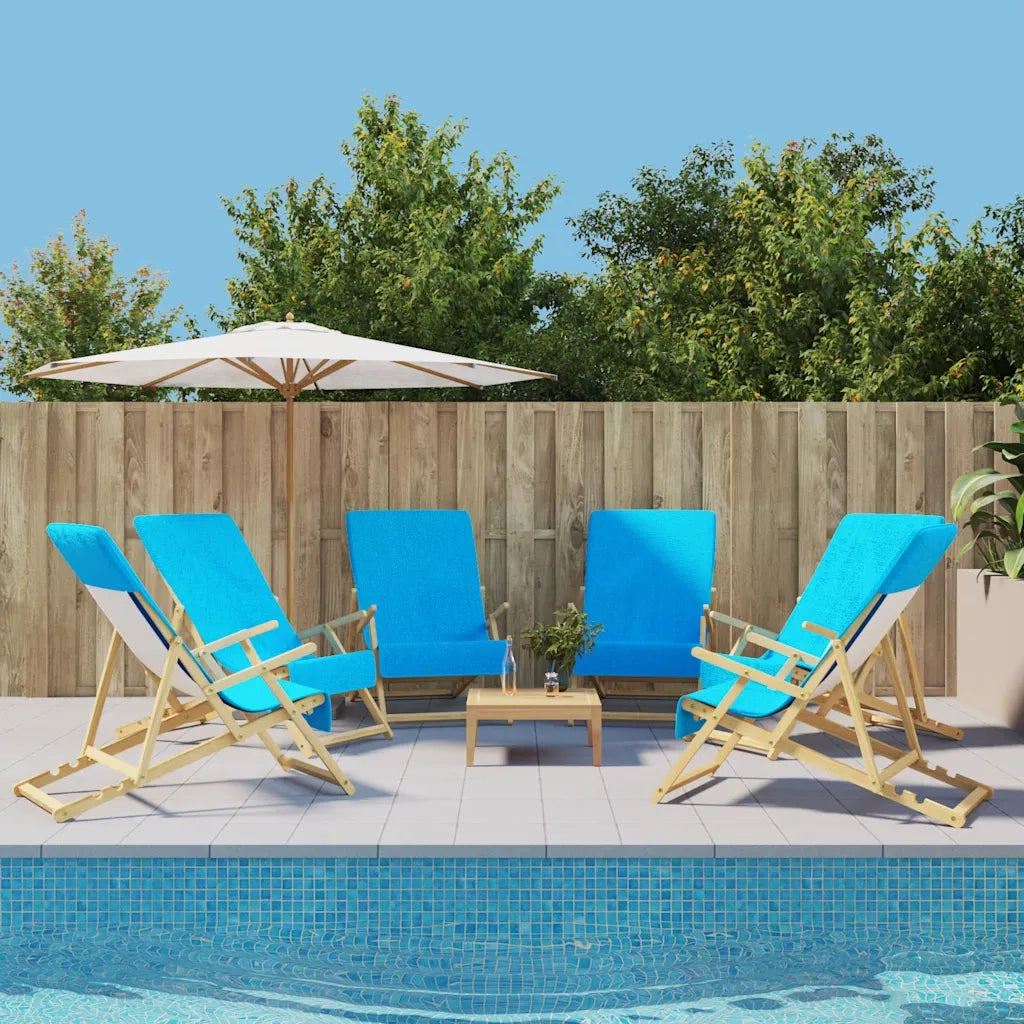Asciugamani da Spiaggia 6 pz Turchese 60x135 cm Tessuto 400 GSM 3157061