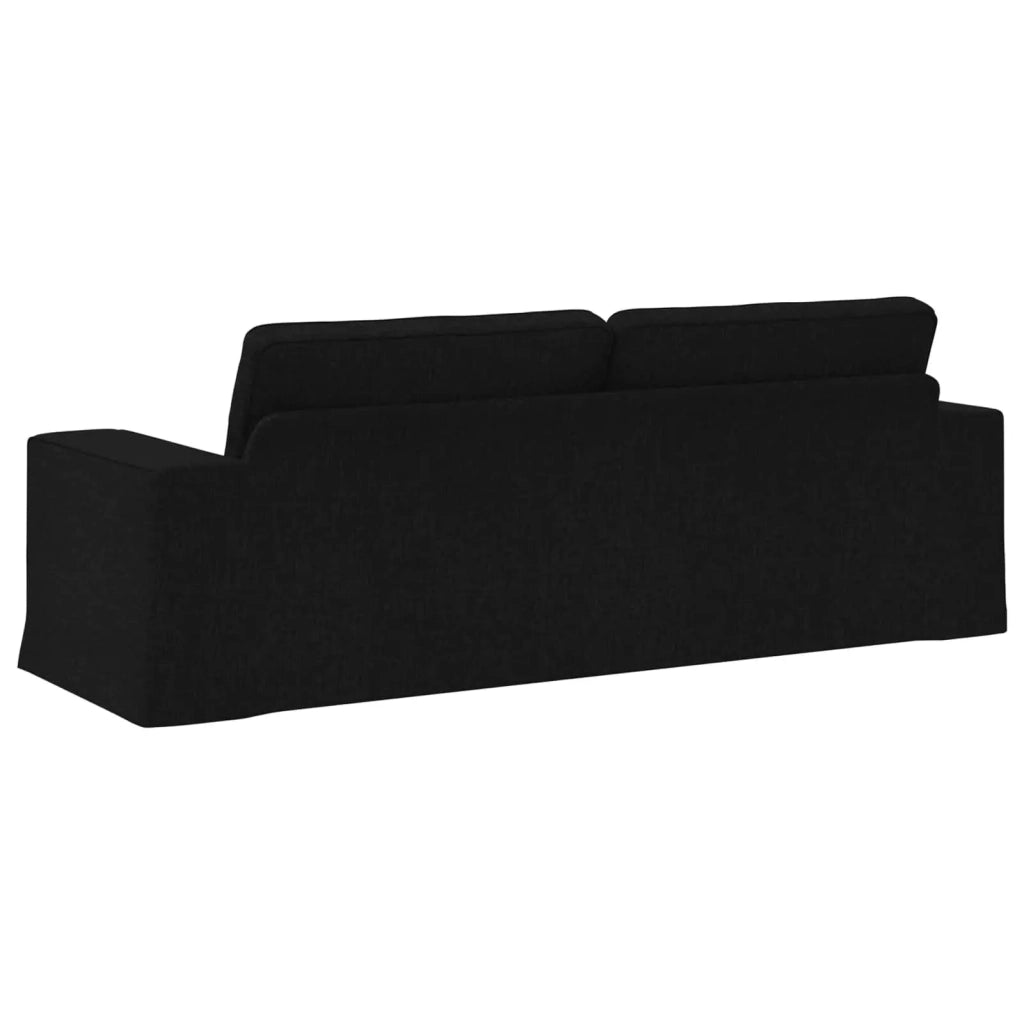 Divano Nero 222 x 80 x 82 cm Tessuto