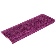 Tappetini per scale 20 pz 65x21x4 cm Viola Bordo rettangolare 3365856