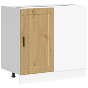 Mobile da cucina Porto 86 x 46 x 81,5 cm ampia capacità di contenimento piedini regolabili finitura in rovere ingegnerizzato realizzato artigianalmente 02_0050513