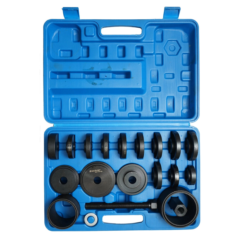 Kit di presse per estrazione cuscinetti e boccole 23 pezzi Breckner Germany