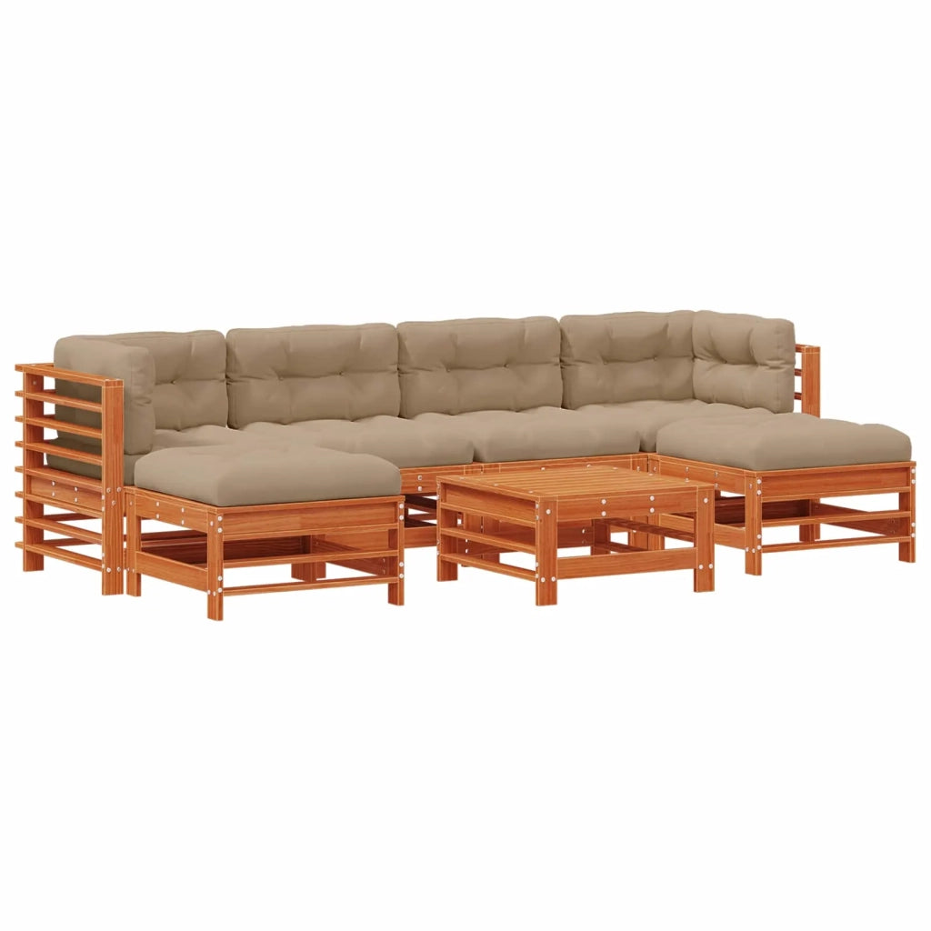 Set Lounge da Giardino 7 pcs Marrone Cerato 3418103