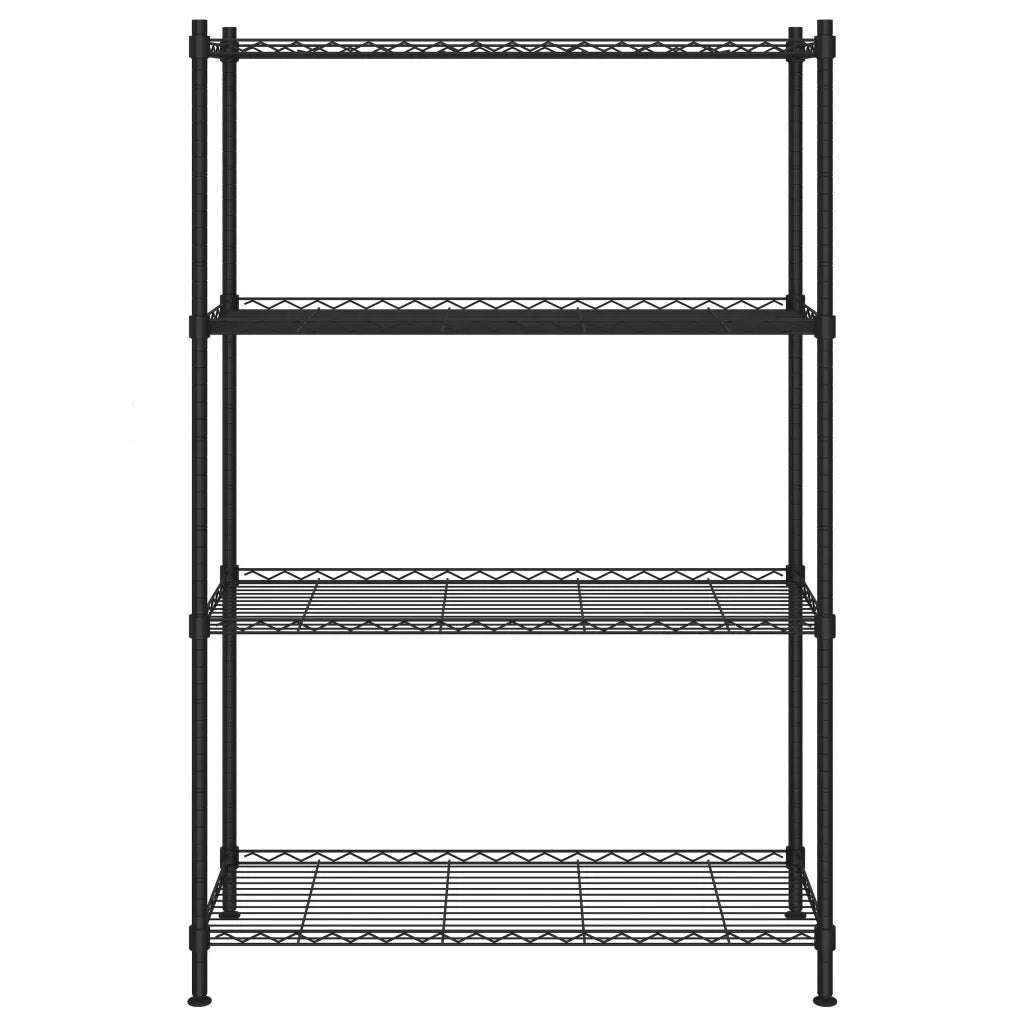Scaffale a 4 Livelli 90x35x137 cm Nero 200 kg 324622