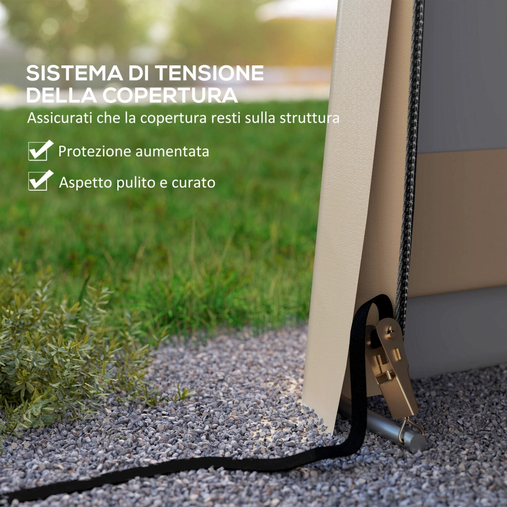 Tenda Garage Carport ¨C zephmum ¨C 6,2x3,3x2,4 m Acciaio Galvanizzato PE 150 g/m2