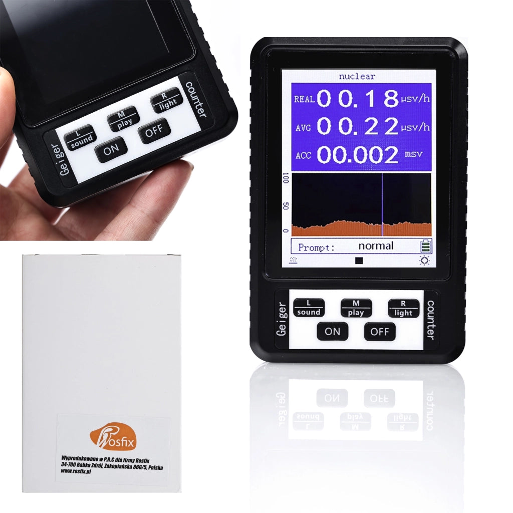 Contatore di Radiazioni Digitale Geiger XR1 BR-9B – Alta Precisione 0,001 μSv/h | Display LCD, Portatile