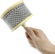 Instrumentso percussivo a mano con campanelli in acciaio inossidabile, adatto per bande adulte, lezioni di musica o uso domestico (diametro 13 cm). Unico pezzo.