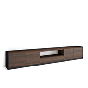 Mobile TV Soggiorno, 310x50x37 cm, Per TV fino a 80", Mobile Soggiorno, Rovere scuro e Nero