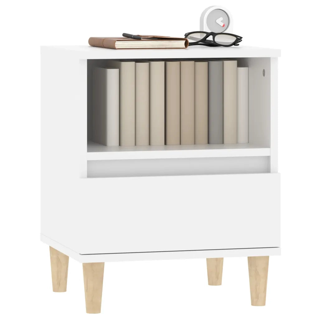 Comodini 2 pz in Bianco 40x35x50 cm 821795