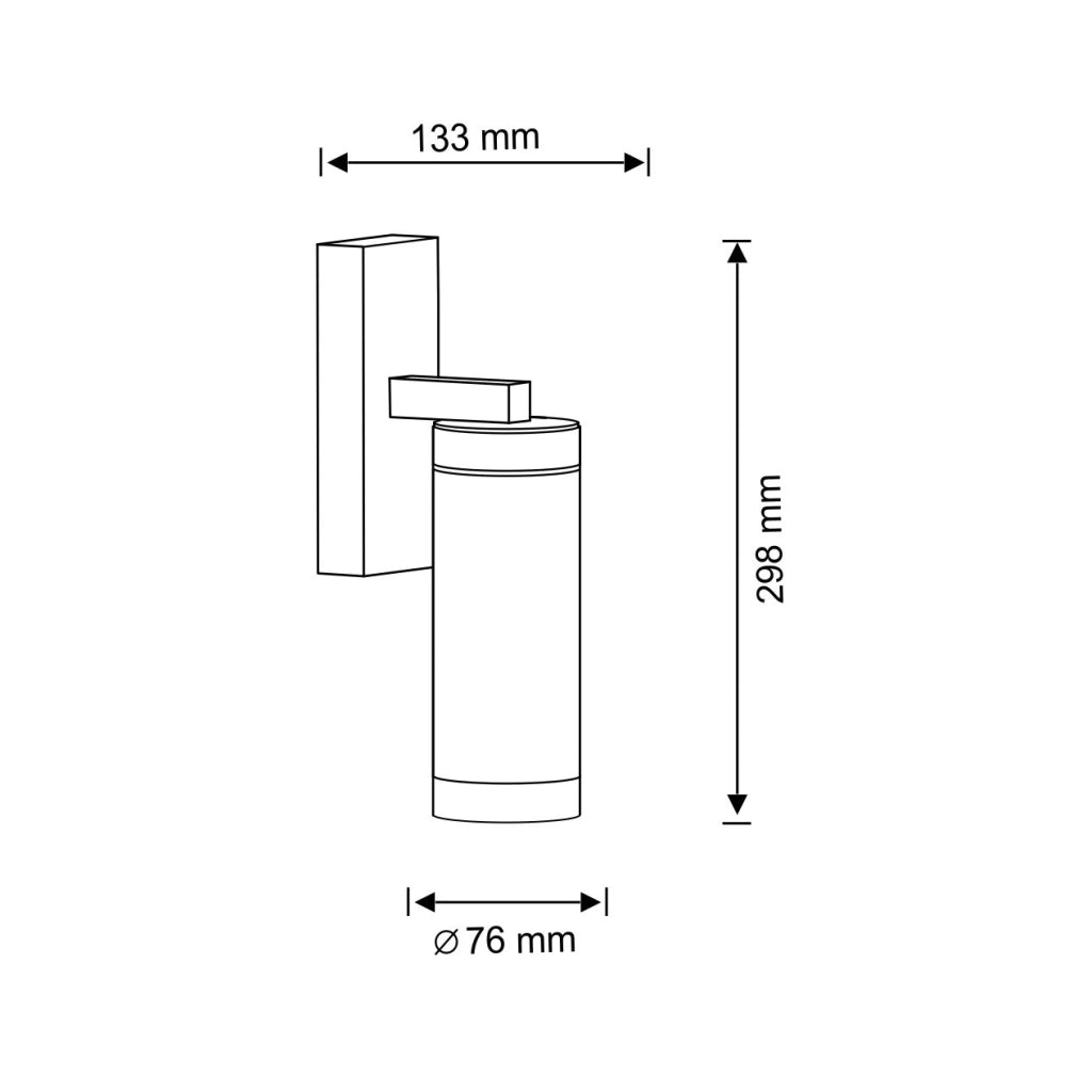Applique esterna SPECTRA E27 nero opaco Polux 312334