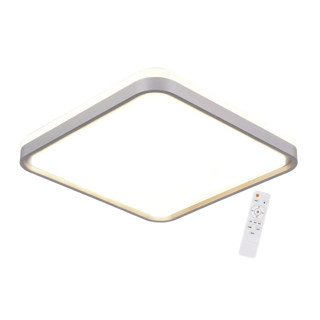 LÚZETE - PLAFÓN LED 78W PW LED REGULABLE BLANCO PLATA CUADRADO TELLUS