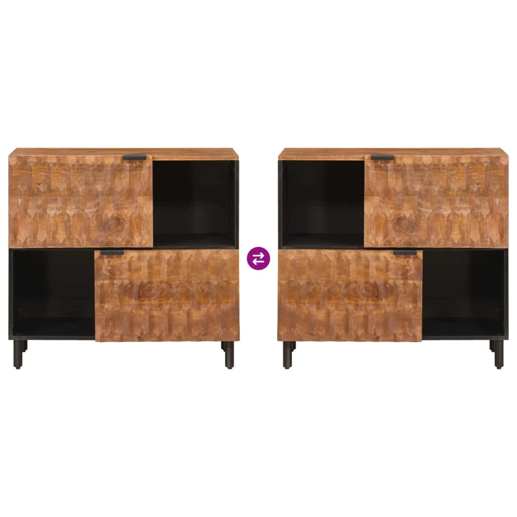 Credenza | Madia | Buffet da pranzo | Armadio da pranzo con porta Finitura Marrone Acacia 80 x 33 x 75 cm
