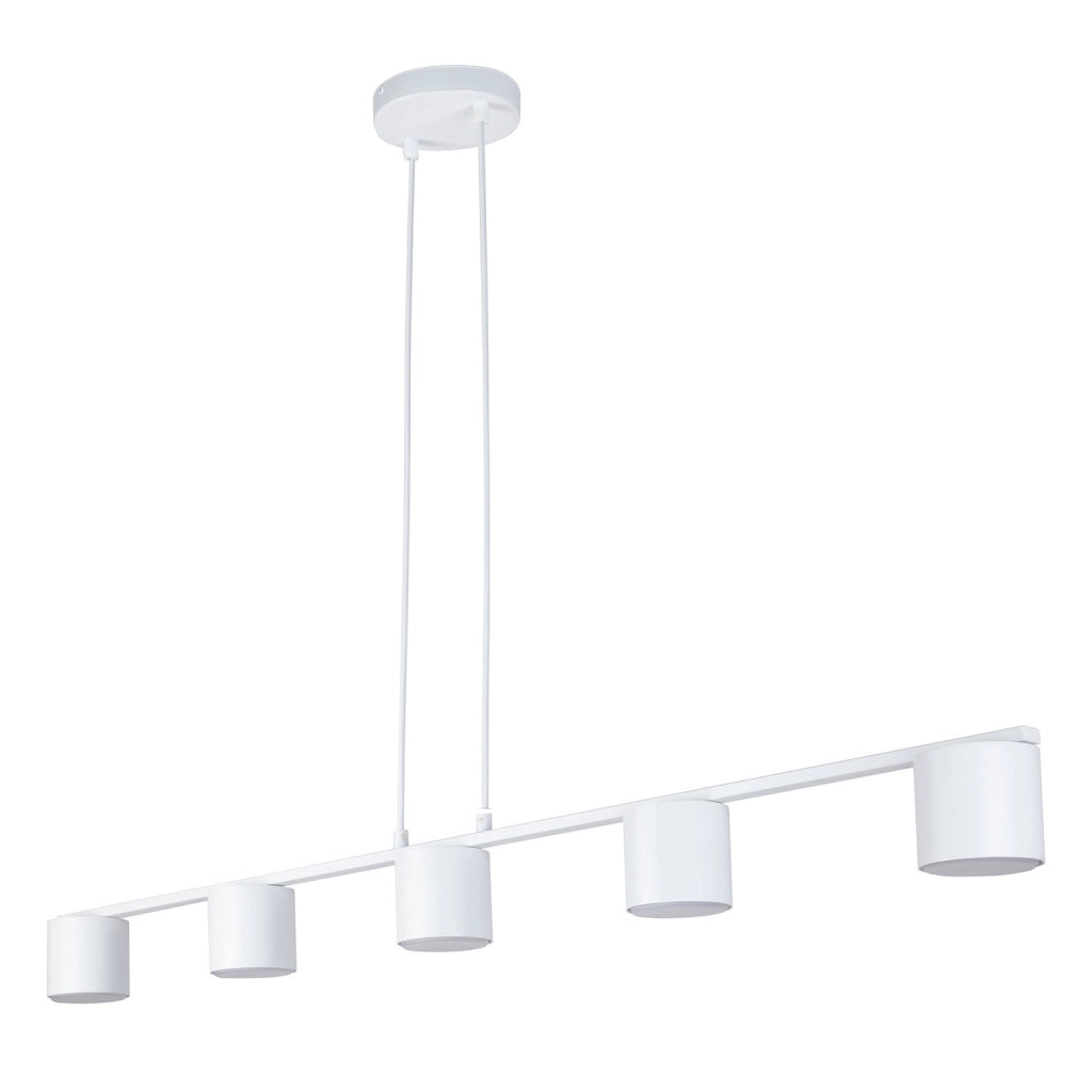 Lampada sospesa Mila bianca 100cm 5 luci GX53 Sigma