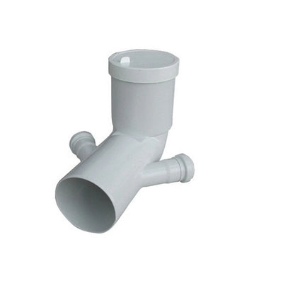 CURVA BIANCA WC PROLUNGATA ATTACCO BICCHIERE DOPPIO  VALSIR- Diam. 110 / 50- VALSI- pezzi 1