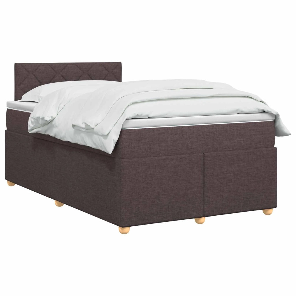 Letto box spring con materasso Marrone Scuro 120 x 200 cm 3450940