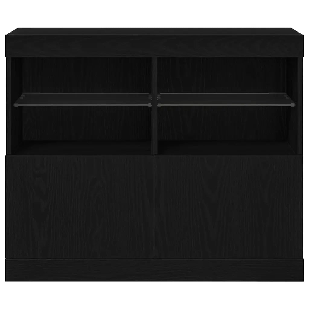 Madia LED Nero 81 x 37 x 66,5 cm Legno multistrato 863032
