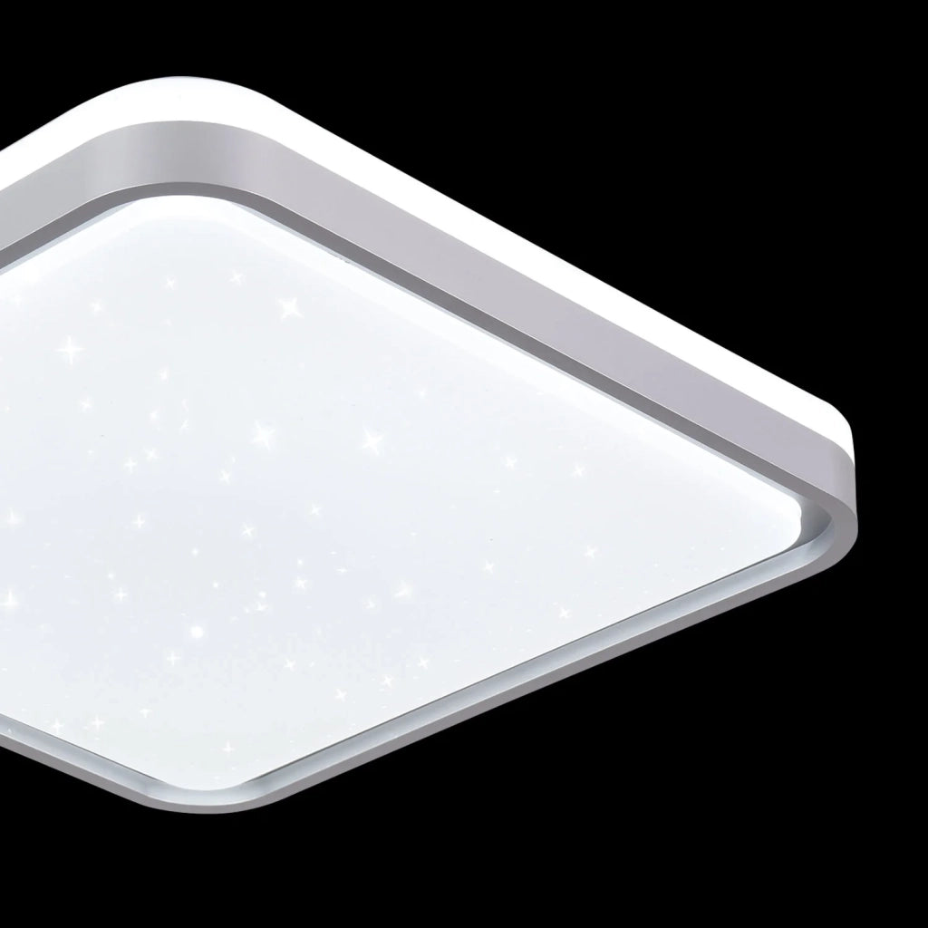 LÚZETE - PLAFÓN LED 78W PW LED REGULABLE BLANCO PLATA CUADRADO TELLUS