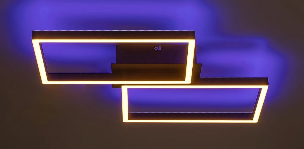 Plafoniera LED 40W RGB dimmerabile nera Rabalux 71032