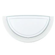 Applique Contemporanea Planet 1 Acciaio Bianco 1 Luce E27