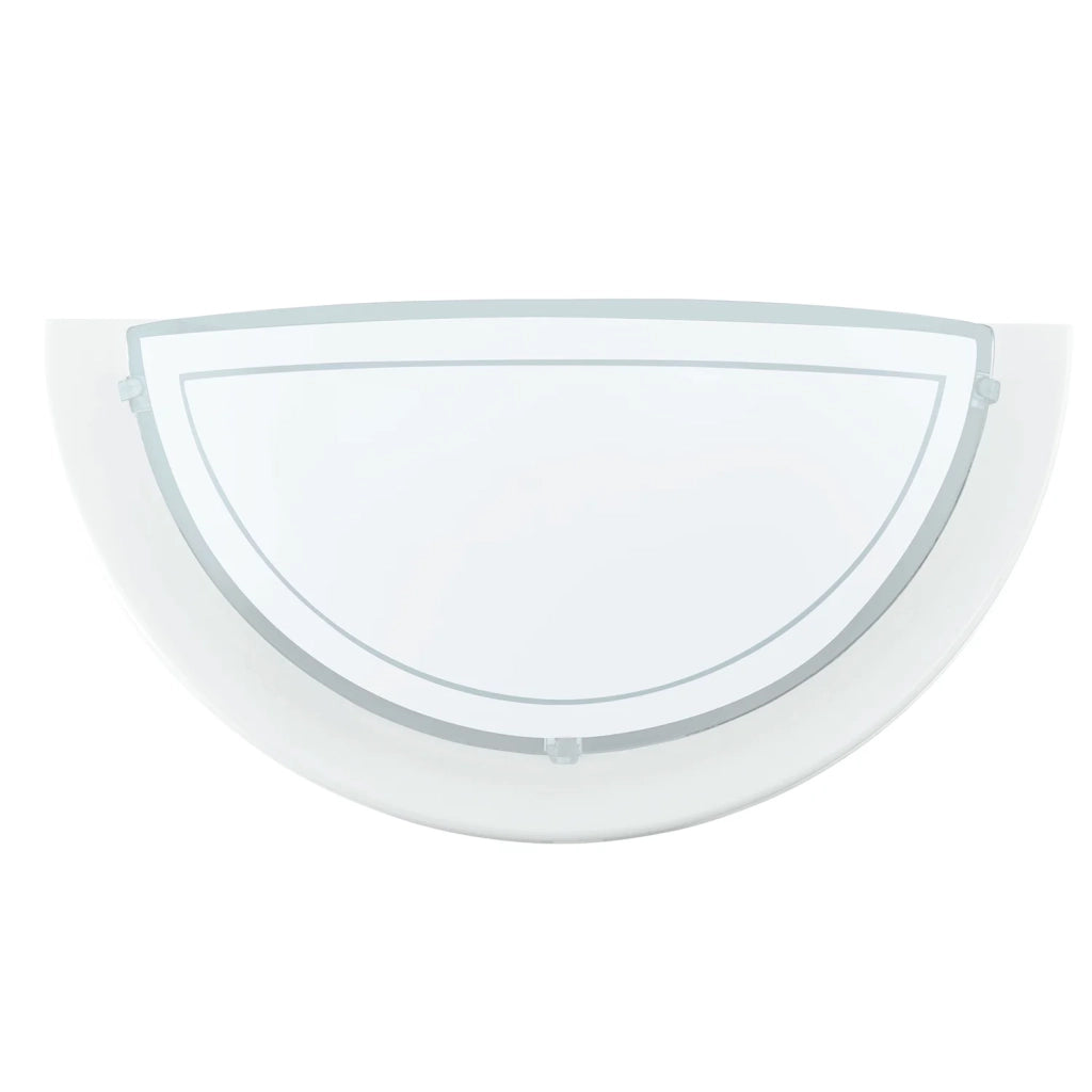 Applique Contemporanea Planet 1 Acciaio Bianco 1 Luce E27