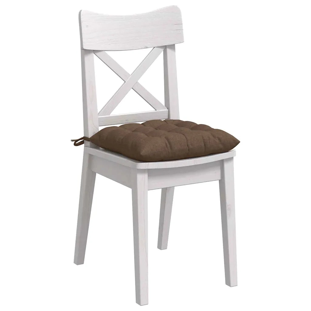 Cuscini per Seduta 4 pcs Marrone 40 x 40 x 6 cm Tessuto 42015150