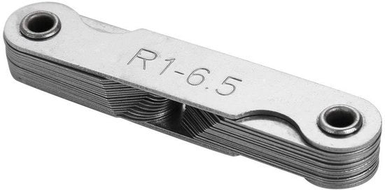 Misuratore di Raggio con Concavità in Acciaio Inossidabile - Misuratore di Raggio R0-100mm - Duraturo - Resistente ai Colpi - Etichette Chiare