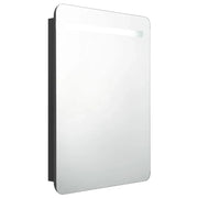 Armadietto a Specchio | Armadio da bagno con LED Nero 60x11x80 cm in MDF
