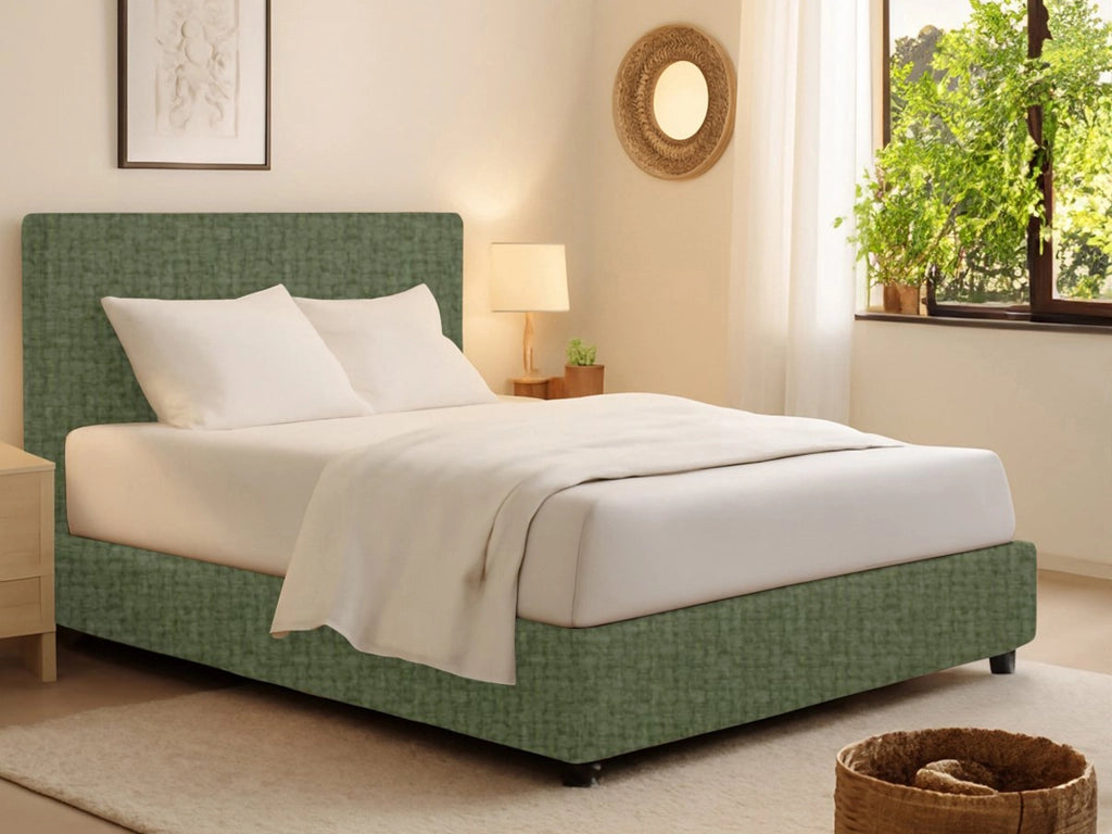 Bracknell, Letto Singolo Sfoderabile Made in Italy, Verde