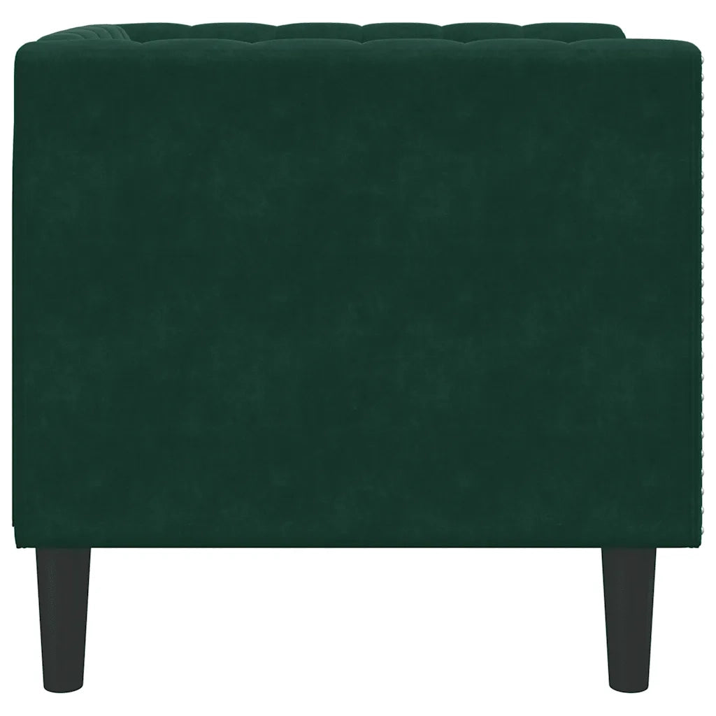 Poltrona Chesterfield Grigio Scuro in Velluto 372675