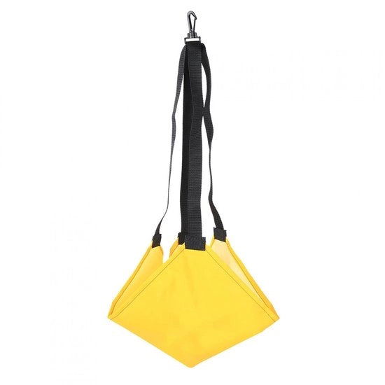 Parachute per Allenamento con Resistenza - Riem di Resistenza per Nuoto - Parachute per Allenamento alla Velocità - Materiale Nylon - Colore Giallo/Nero - Peso Ridotto 65g
