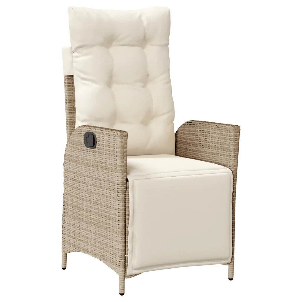 Set da Bistrò 3 pz con Cuscini Beige in Polyrattan 365300