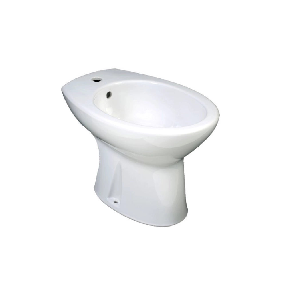 Bidet Monoforo Con Scarico A Terra Serie Idro Bianco Idrobric - Idrobric