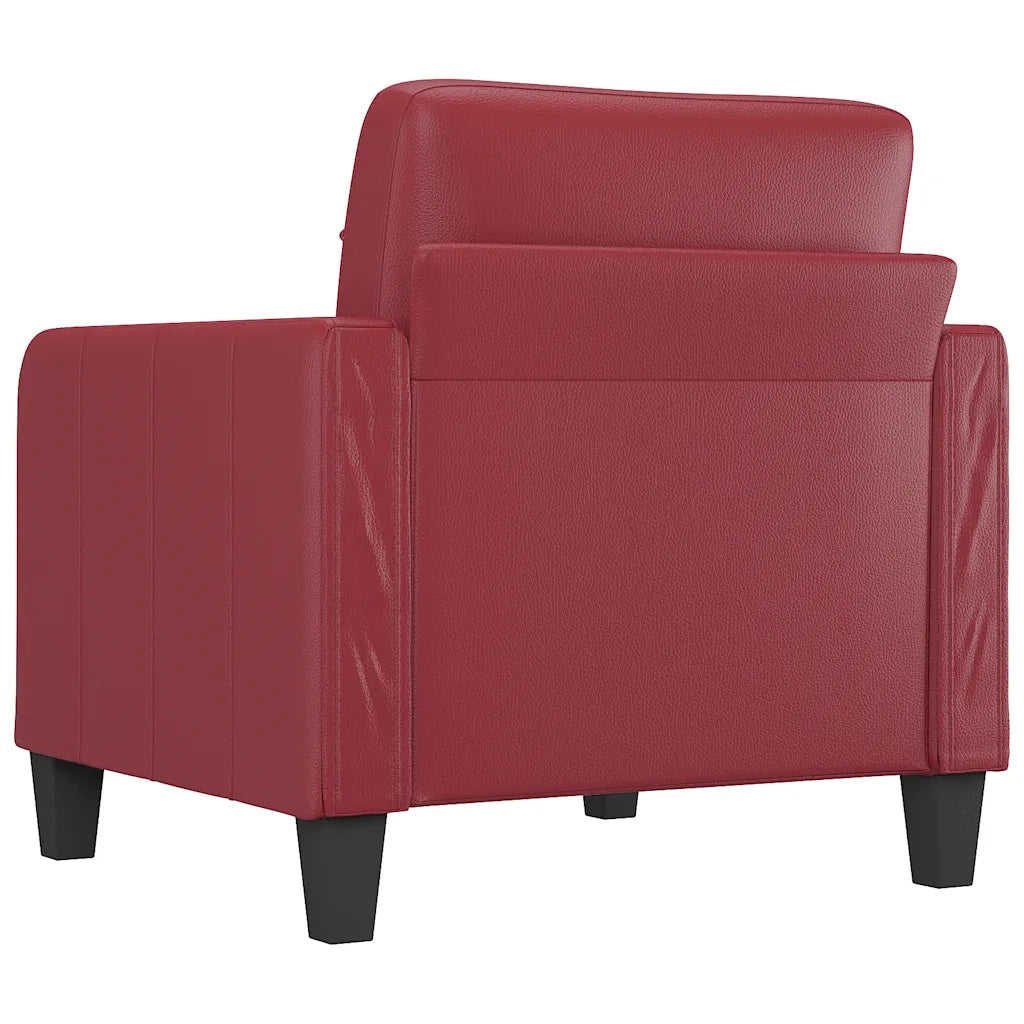 Poltrona Rosso Vino 60 cm in Similpelle 359110