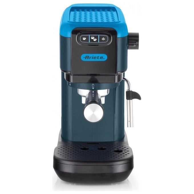 Ariete 1399 Macchina da caffè espresso Sky Blue, Per polvere e cialde ESE, 1300 W, Capacità 1,1L, 15 bar di pressione, Filtro 1, 2 tazze e cialda ESE, Cappuccino, Blu