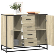 Credenza Rovere Sonoma 92x35x76 cm in Legno Multistrato