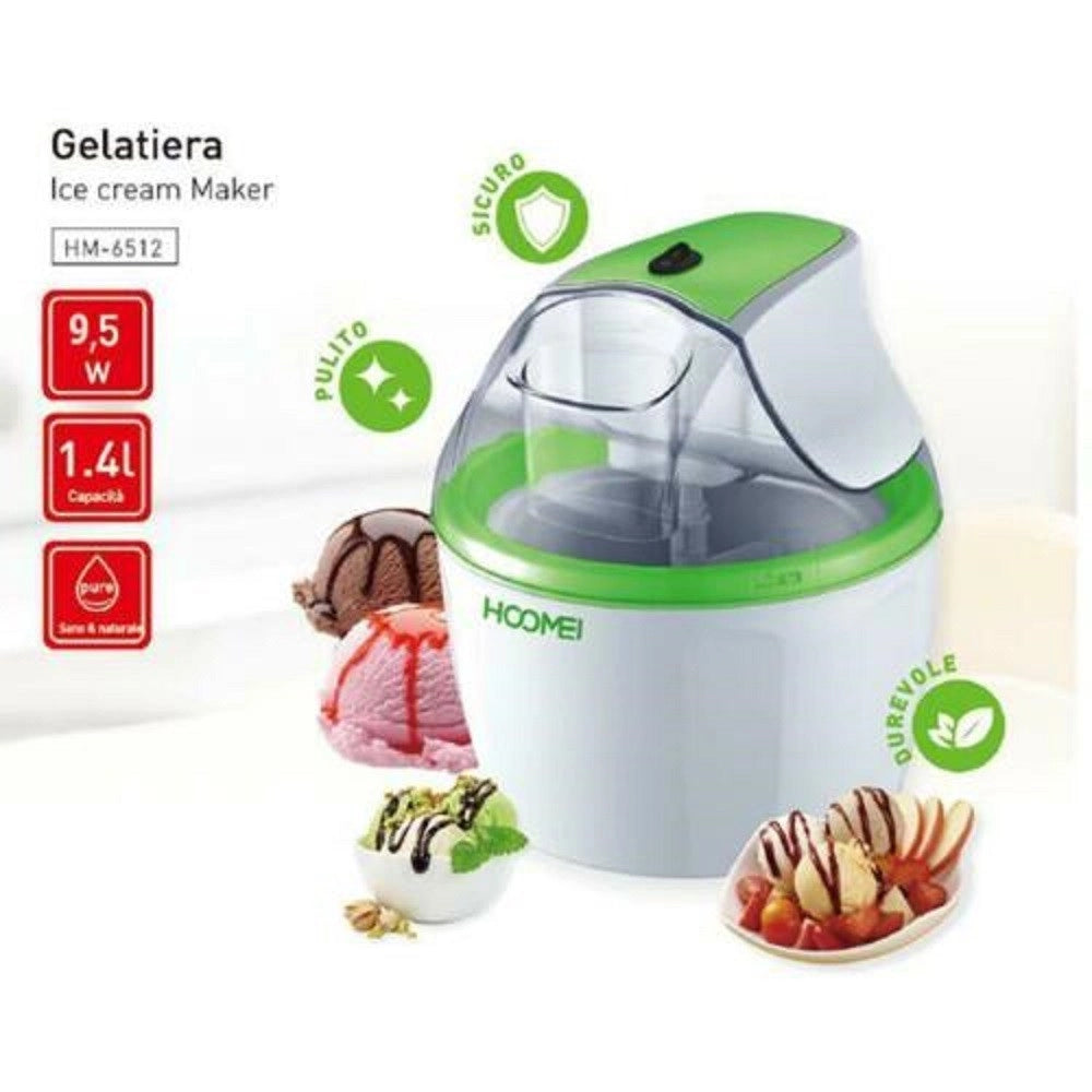 Trade Shop - Gelatiera Autorefrigerante Macchina Per Il Gelato Sorbetto Gelatiere Da Casa 9,5w -