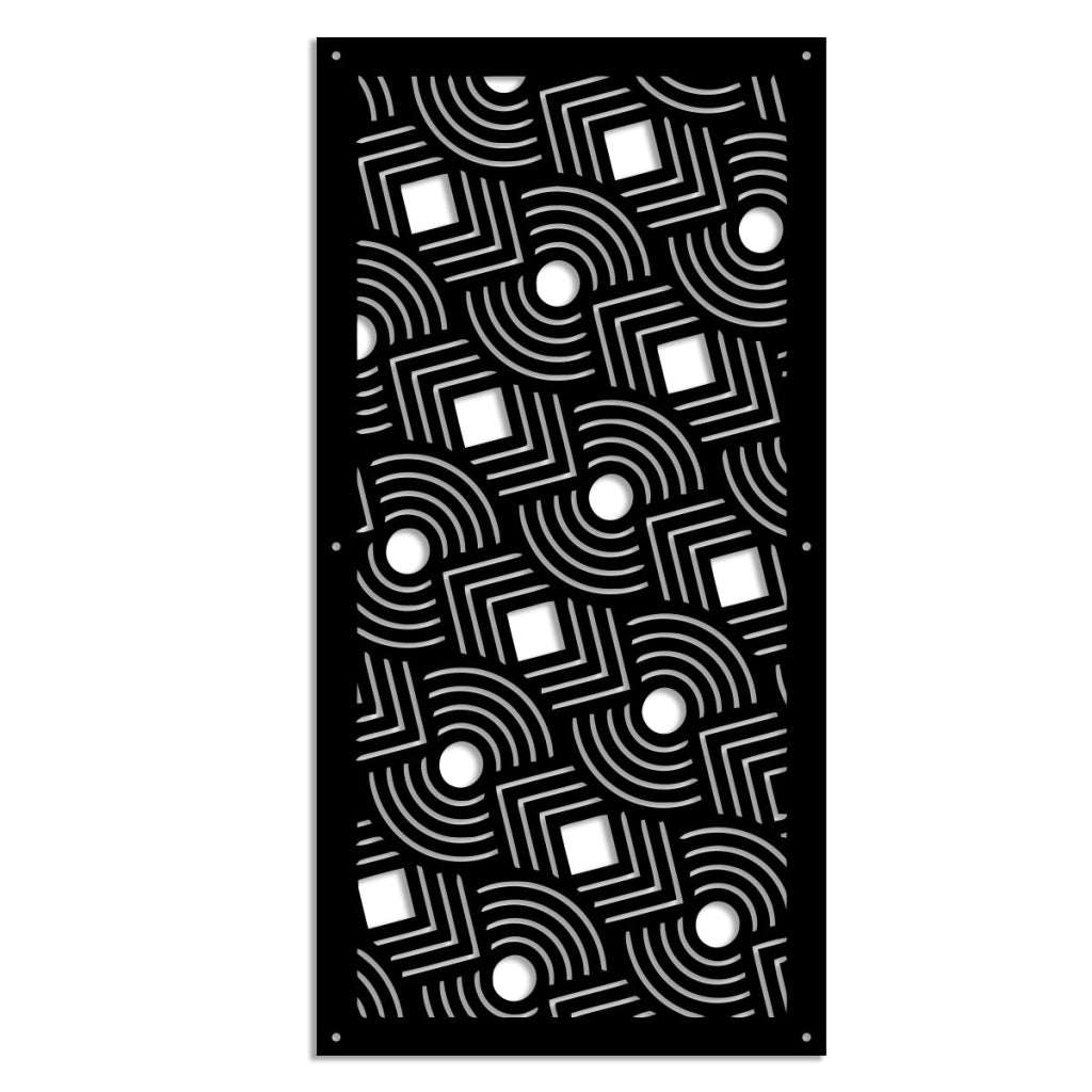 AIM - Pannello in PVC traforato - Parasole Misura: 98x198 cm, Colore: nero