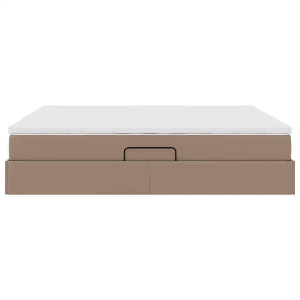 Letto con contenitore e materasso Cappuccino 180 x 200 cm 3370177