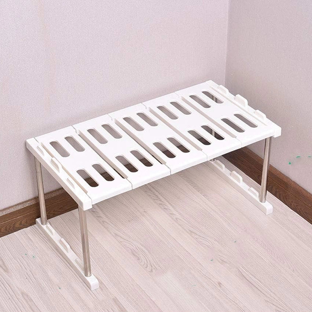 Trade Shop - Mensola Sovrapponibile Salvaspazio Organizer Impilabile Armadio Mobili 65x24x30 -