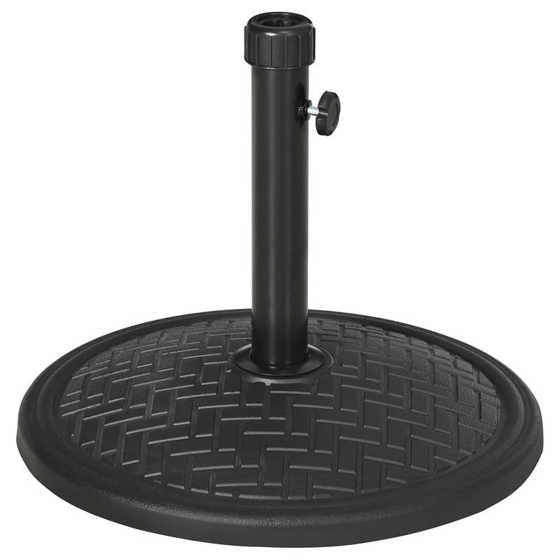 BASE PER OMBRELLONE DI 14KG PER PALI DA 32-38 MM METALLO E CEMENTO Ø 46 CM NERO