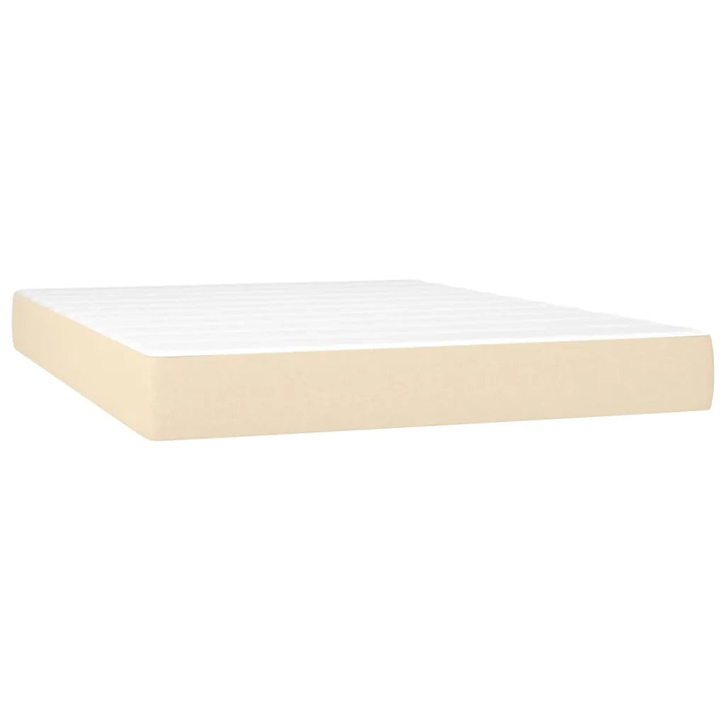 Giroletto a Molle con Materasso Crema 140x19 cm in Tessuto 3140774