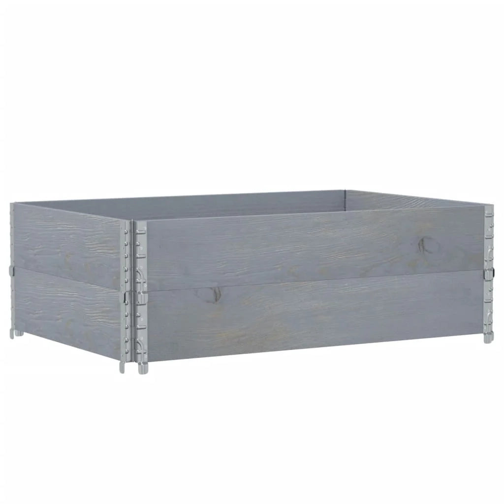 Fioriera rialzata per piante fiori terrazzo giardino 120 x 80 cm legno massello di pino grigio 02_0037407