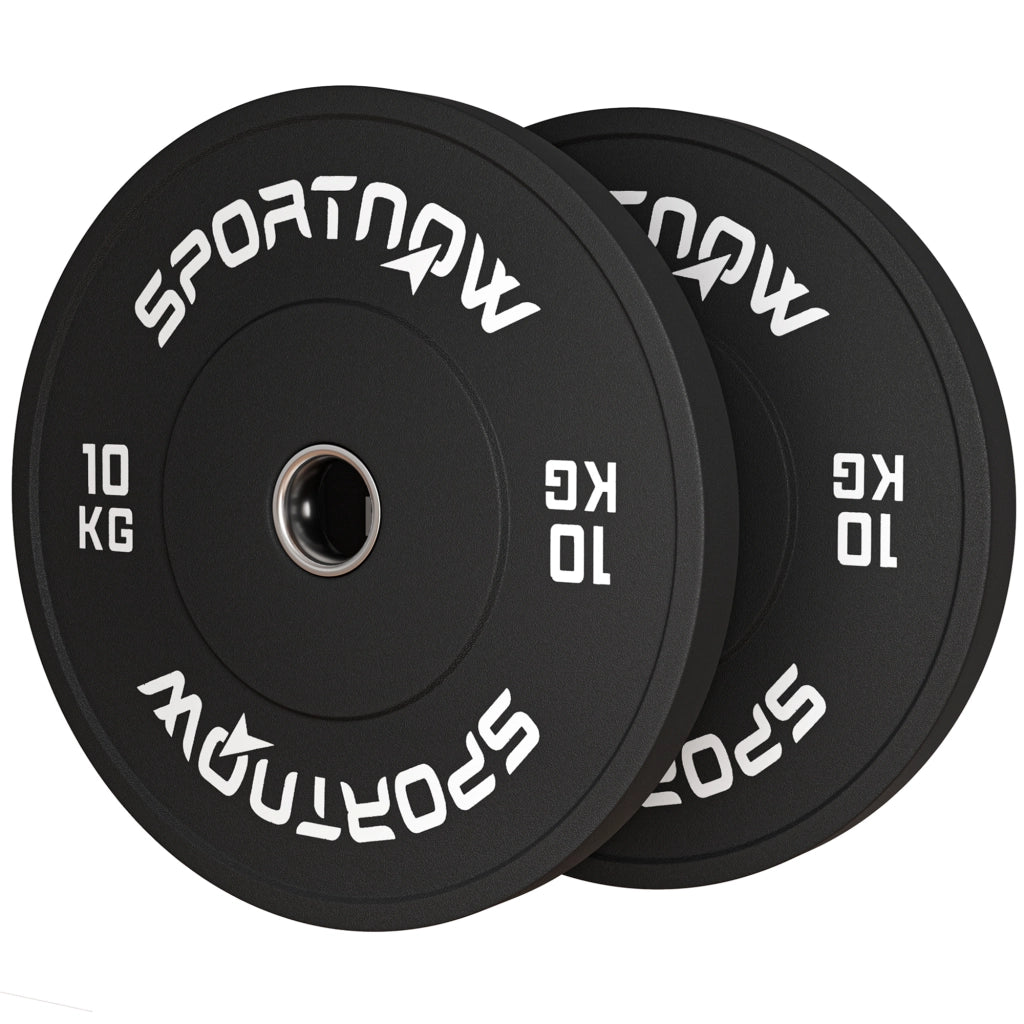 Set Dischi Bilanciere 2x10kg ¨C Xylo ¨C Olimpici Gomma Nera Insonorizzati