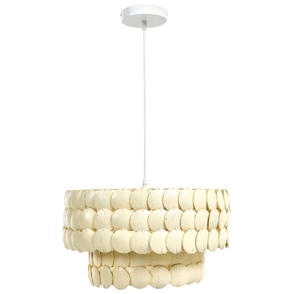 Lampadario Luce Beige Coco Shells Lampada a sospensione Stile Boho