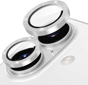 Protezione Lente Fotocamera con Anello in Alluminio - Protezione HD - Decorazione con Polvere Luccicante - Protezione Schioccante per iPhone 17 - Protezione Lente per Fotocamera